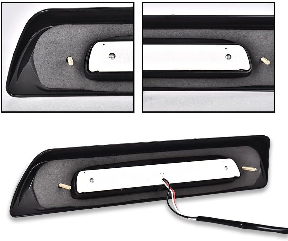 ALLGOOD LED 3rd Third Brake Light, Compatible with Toyota Tundra 2007-2018, High Mount Rear Stop Light Cargo Lamp, Smoky Lens Black Housing Type X