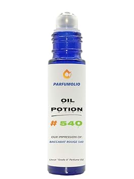 Oil Potion # 540 Inspired by Baccarat 540 Replica Fragrance Unisex Uncut Grade A Fragrance Body Oil Dupe Concentrated Long Lasting Roll-On 10ml / 0.33 oz