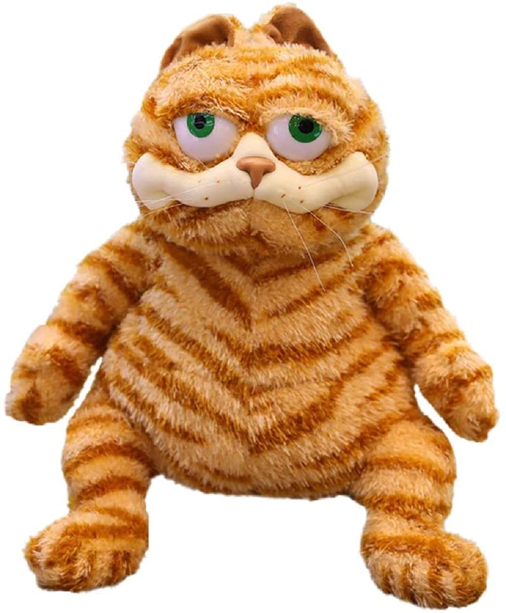 Fat Orange Plush Cat Stuffed Animals Toy,Lifelike Yellow Tabby Cat Kitty Toy for Boys and Girls Children Xmas Birthday Gift,11.8 /17.7 Inches (11.8 in（30 cm）)