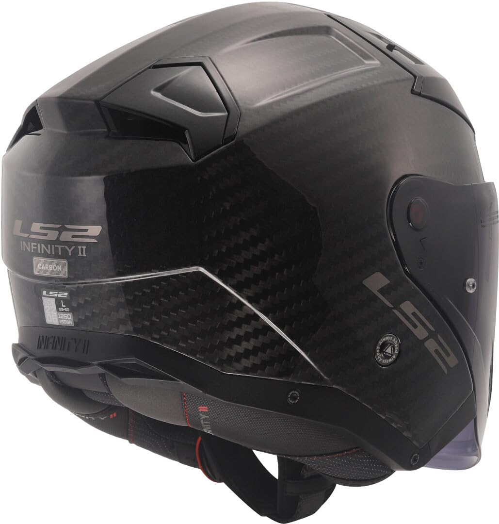 LS2, Casco Moto Jet INFINITY II CARBON Gloss Carbon, M | Uso moto