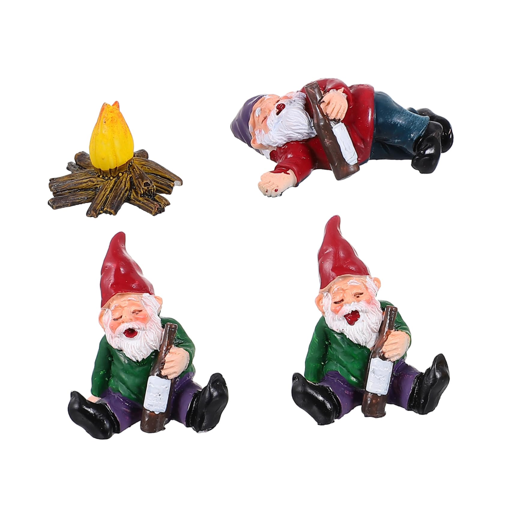4pcs Miniature Gnome Figurine Sturdy Resin Garden Fairies Ornament for Landscape Decor Safe and Keepsake Gnome for Home and Outdoor Use