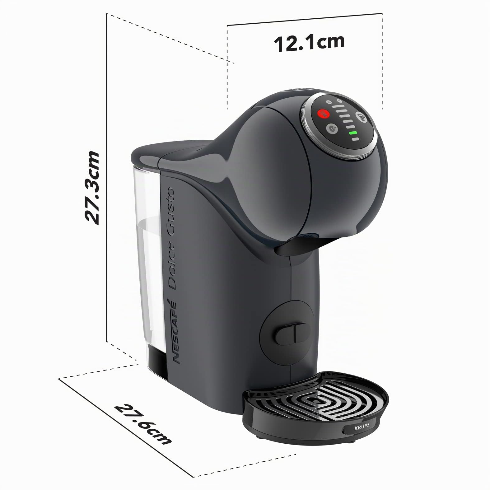 Krups Genio S Plus - Macchina da caffè per caffè espresso Boost, funzione XL KP340510, 0.8 lt