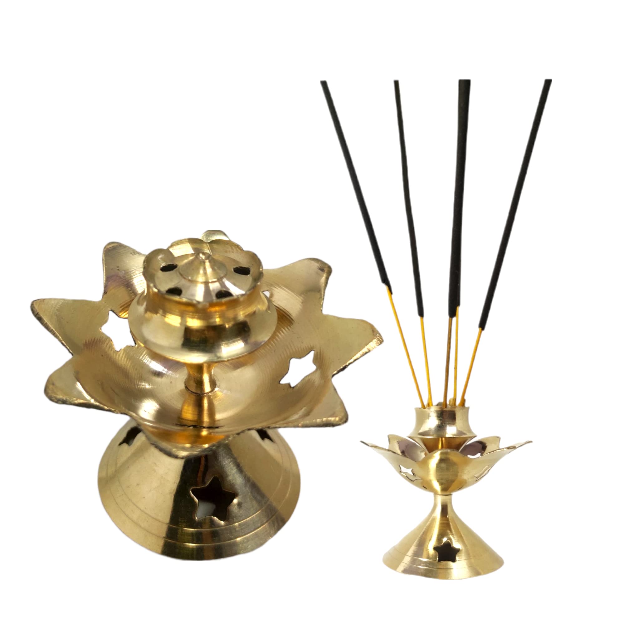 Brass Agarbatti Stand, Brass Incense Stick Holder, Pooja Items agarbatti Stand, 5 Holes (Gold) (Pack of 1) (B0B5B9T527) Amazon Price History, Amazon Price Tracker