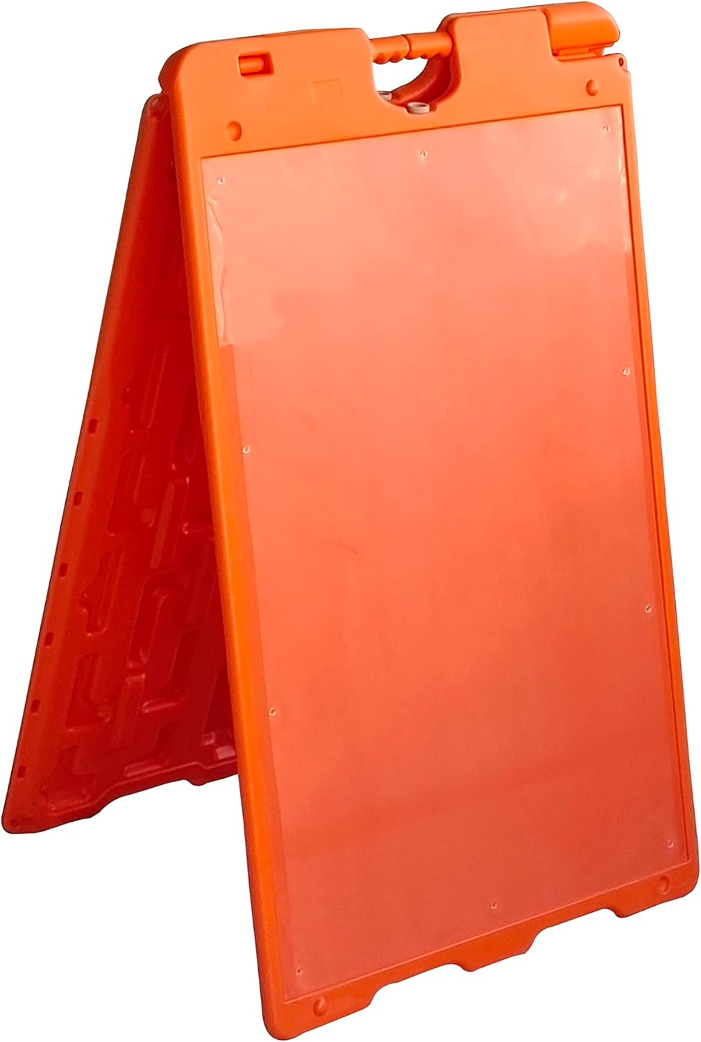 Jumbl Outdoor A-Frame Sandwich Signboard 24” x 36” Display Surface – w/PVC Sign Protector & Sand Fill Holes – Duel Display Signage Stand for Storefront Sidewalk Curb (Orange)