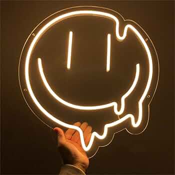 オリジナル　ネオンサイン とろける笑顔 イエロー LEDネオン看板 黄色 お洒落 Amazon.co.jp: オリジナル ネオンサイン とろける笑顔 イエロー