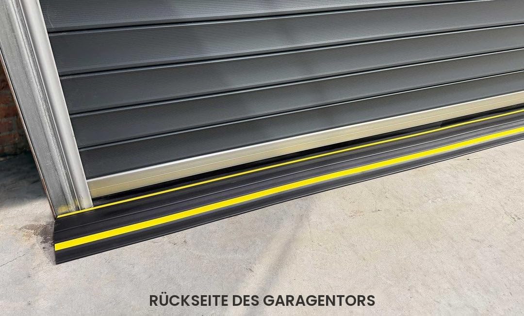 4 cm hohes Garagentor-Hochwasserschutzschwellen-Set 6,17 m | Weich-PVC | Komplettes Kit enthält 3 Klebstoffe | GaraDry