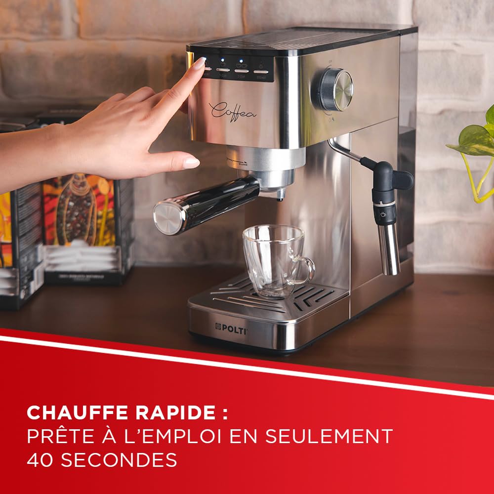 Polti Coffea P10S, machine manuelle à café expresso et cappuccino