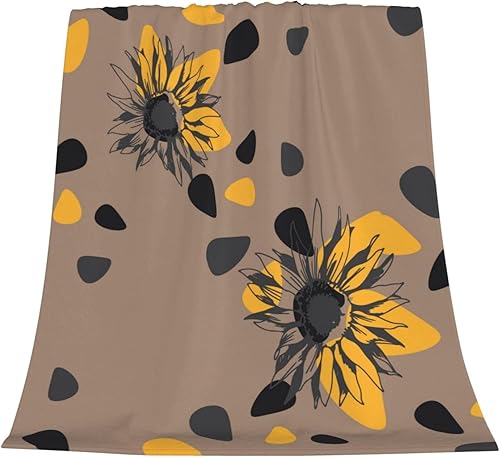 Miniatura 5 de Manta de girasol para mujer, suave manta de forro polar de verano, lavable, manta ligera de viaje para sofá, cama, sillón para todas las estaciones