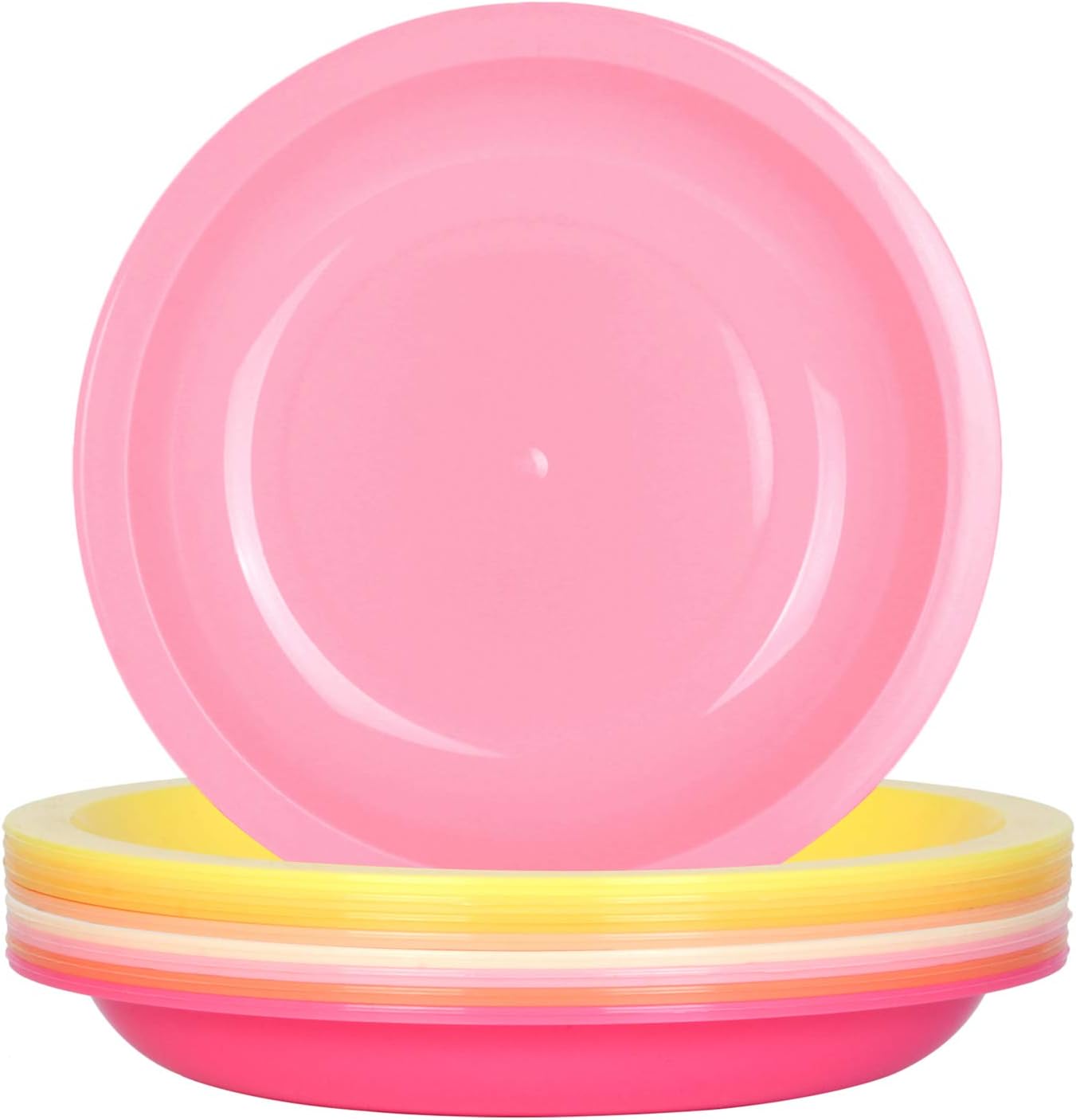 Sporgo 8er Set Tiefe Teller 29,5cm - Bruchfeste Plastikteller BPA-frei Für Camping & Familie