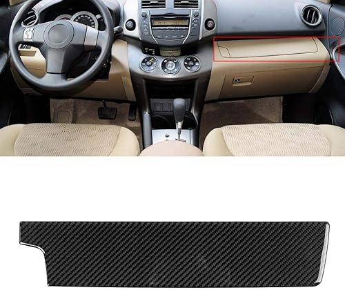 Miniatura 4 de Terisass Cubierta de panel de control central de copiloto de fibra de carbono, calcomanías interiores de salpicadero, accesorios de automóvil para