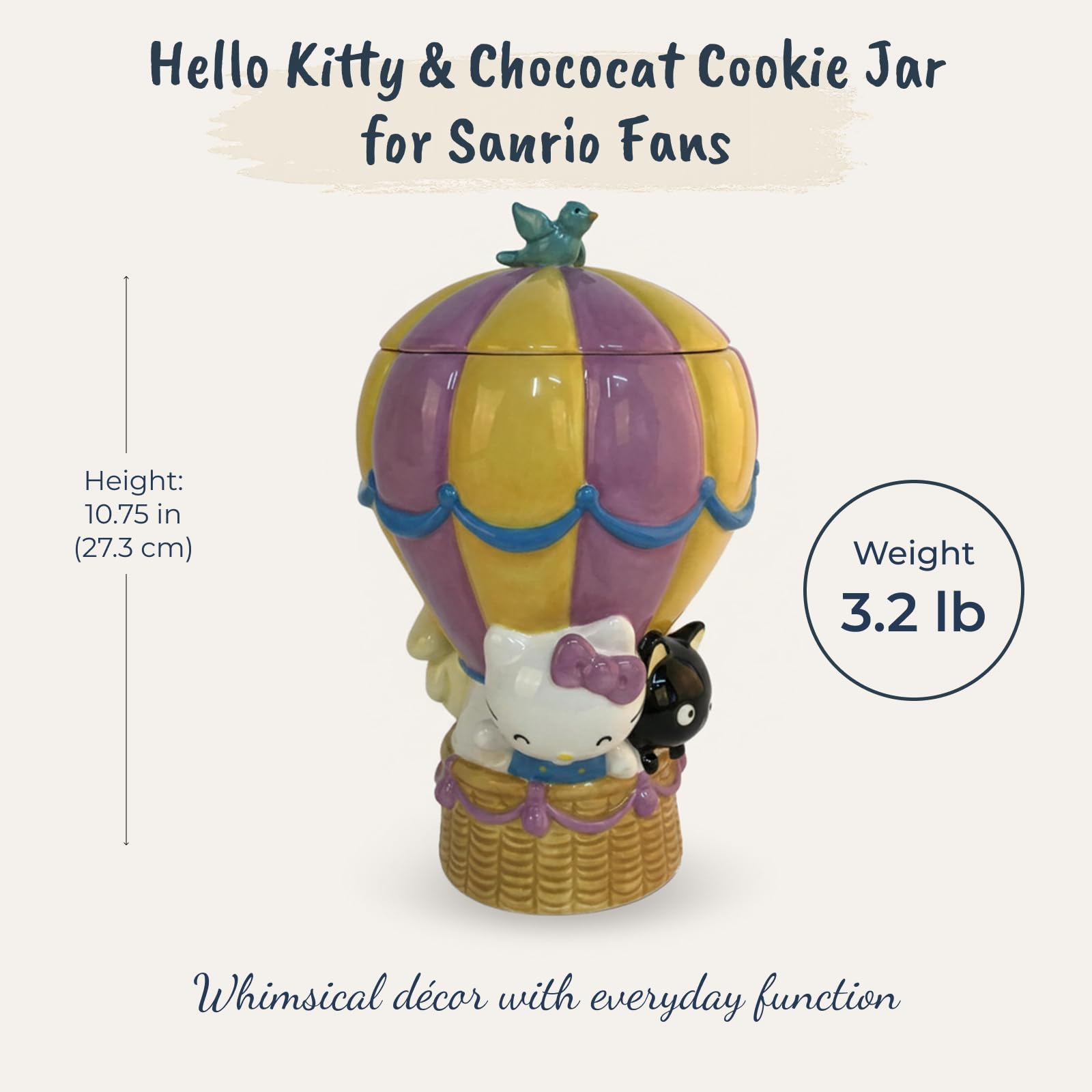 Amazon.com: Blue Sky Clayworks Hello Kitty & Chococat Hot Air