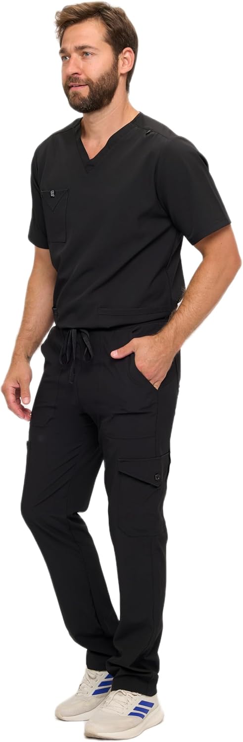 Natural Uniforms Mens Stretch Multi-Pocket Cargo Scrub Set - Image 5