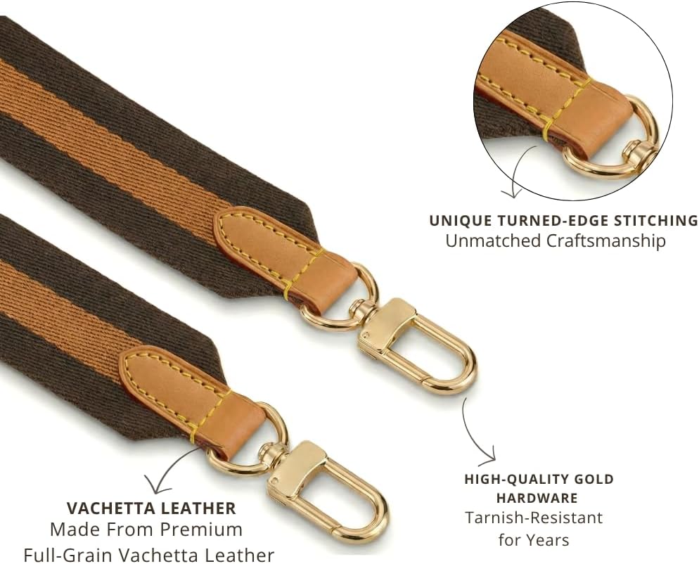 Wide Purse Strap Crossbody Replacement Strap for Handbags Adjustable Black and Brown Leather Purse Strap