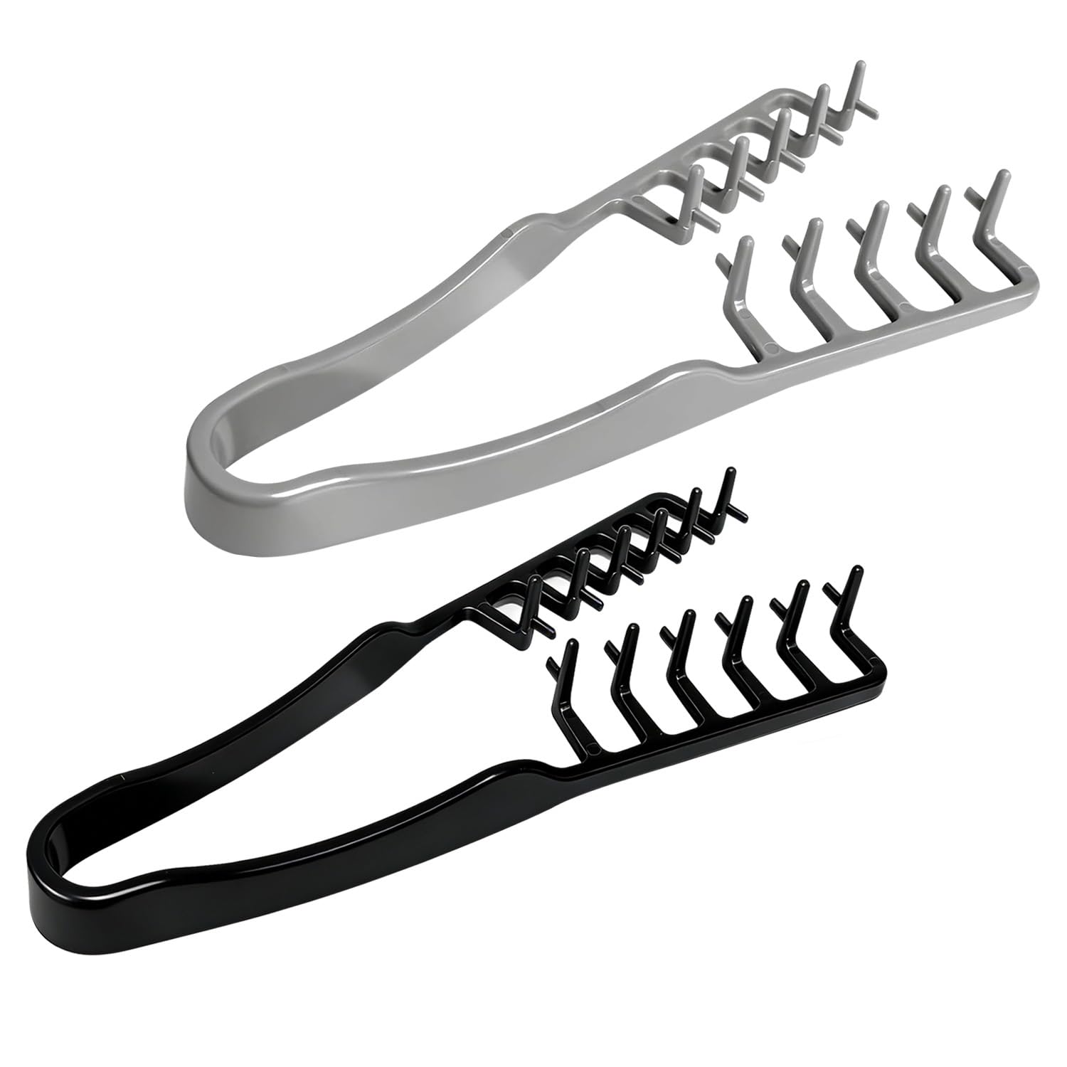Photo 1 of 2PCS Texture Comb,Textured Styling Comb,Volumizing Wide Tooth Hair Styling Comb for Men Women (Black & Gray)