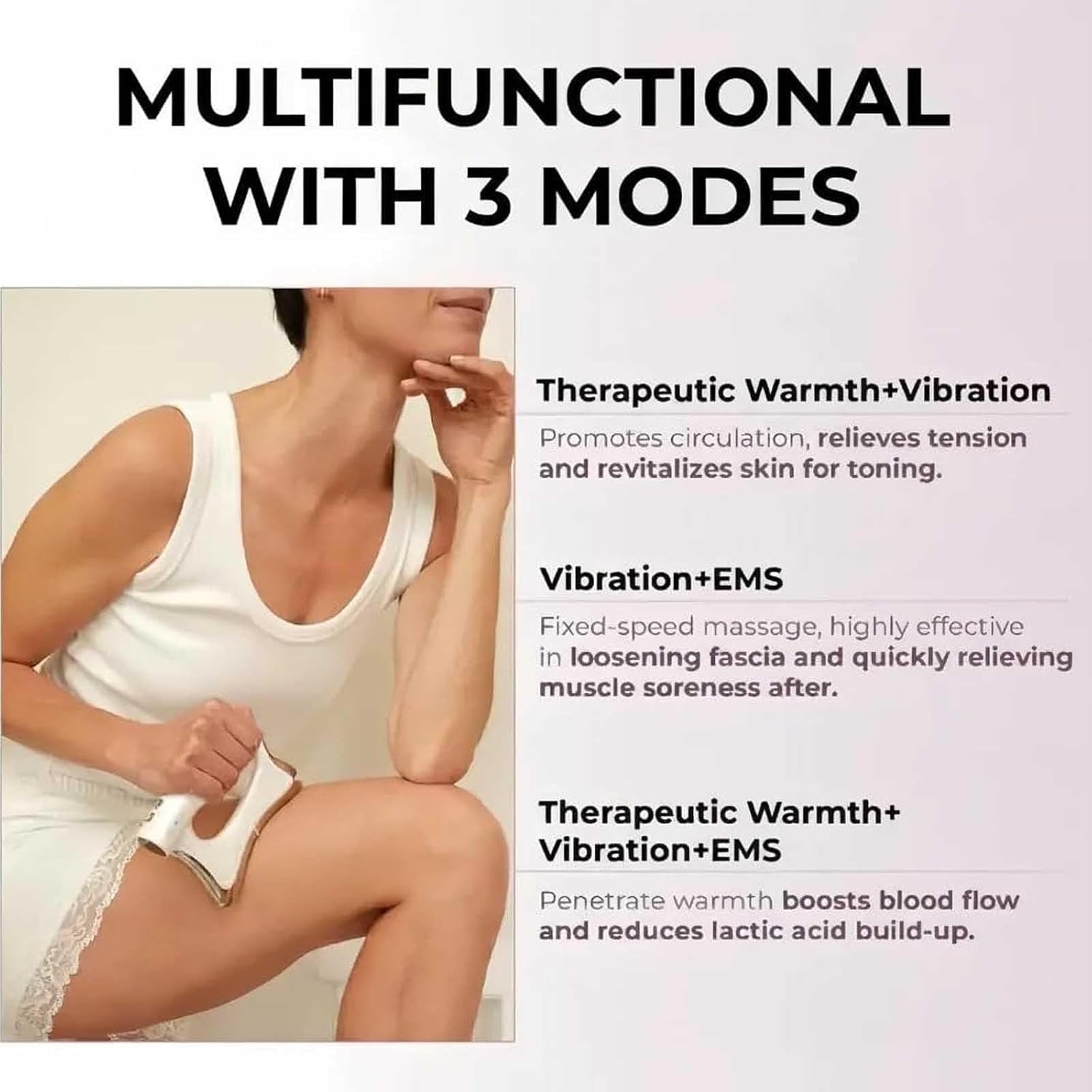 Full Body Contour Device with Heat & Ems, 2026 New Multiple Heated Muscle Scraping Tool, Electric Fascia Knife for Belly, Arm, Waist, Leg - Image 5