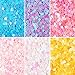 Sparkeads Flower Glitter Confetti Tiny Floral Wedding Sprinkles 6x6 mm Colorful Glitter Sequins for Bridal Shower Engagement Valentine Birthday Party Decorations Cosmetic Nail Art 120 G