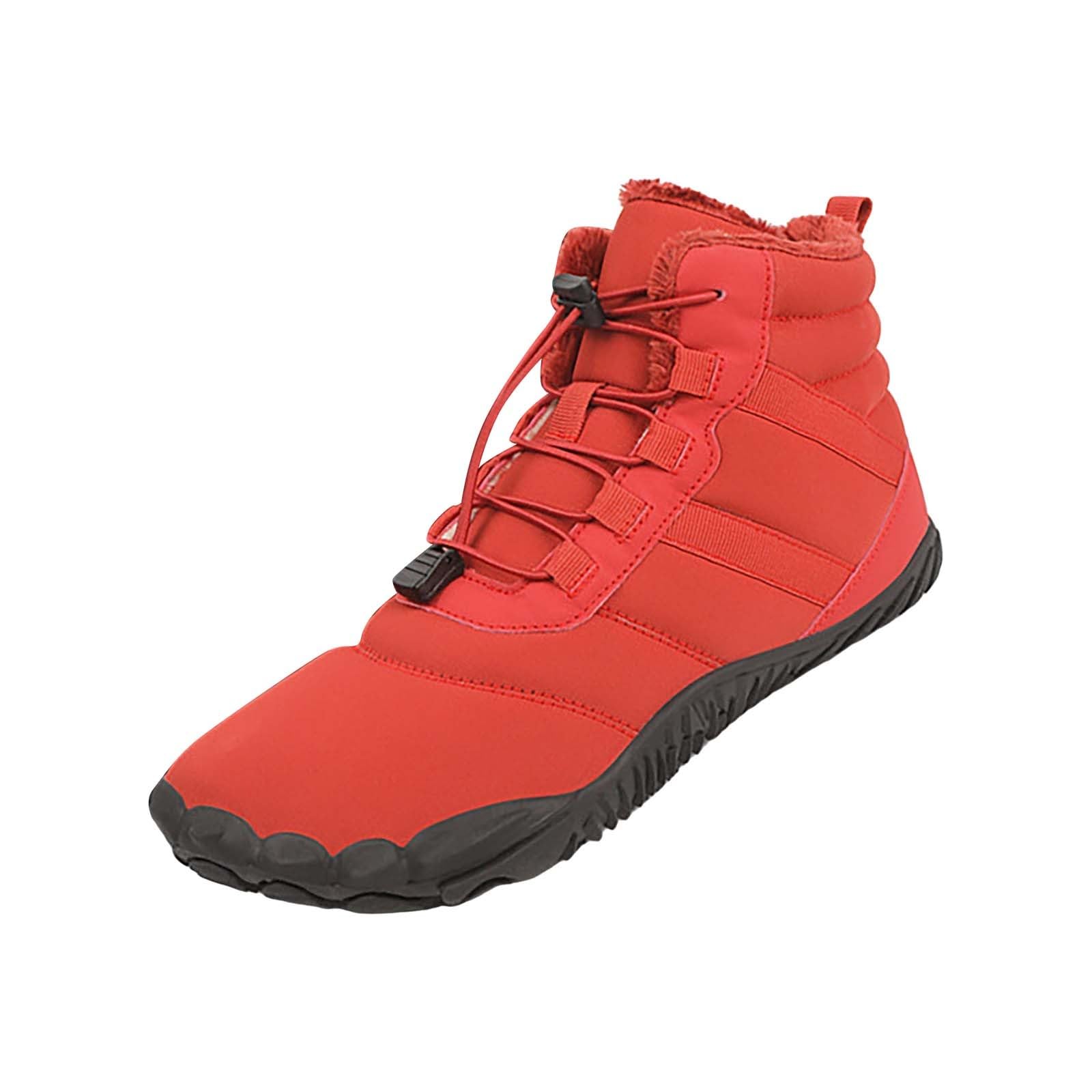 SRTUMEY Heren Sneeuwlaarzen Mannen Winter Warme Sneeuwlaarzen Mens Slip On Waterbestendig Outdoor Bont Gevoerde Enkellaarsjes Schoenen Wandelschoen Warme Schoenen Outdoor Ski Laarzen, Wit, 40.5 EU
