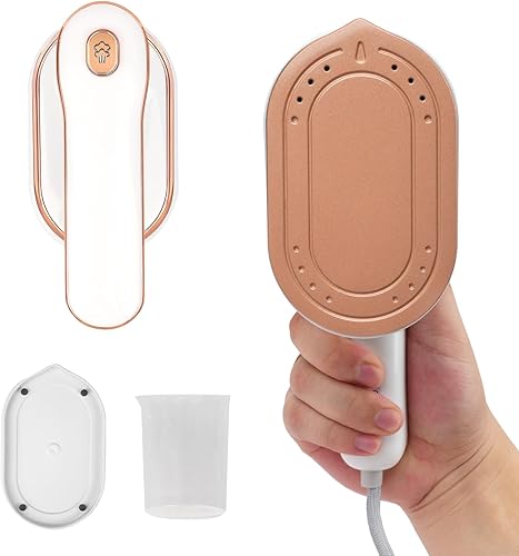 SEAINS Mini plancha de vapor, vaporizador de viaje para ropa, mini plancha portátil, vaporizador portátil para planchar en seco y húmedo,
