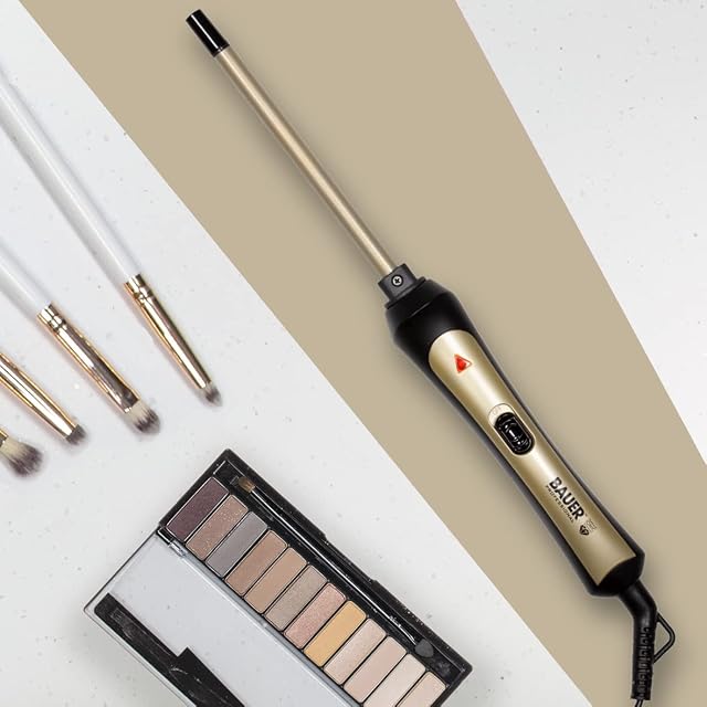 Bauer 38860 Tourma Pro Styler Curling Wand / Produces Professional Looking Curls For All Hair Types / Ultra Slim 9mm Barrel / 200° Heat / 360° Swivel Cord / Cool Touch Tip