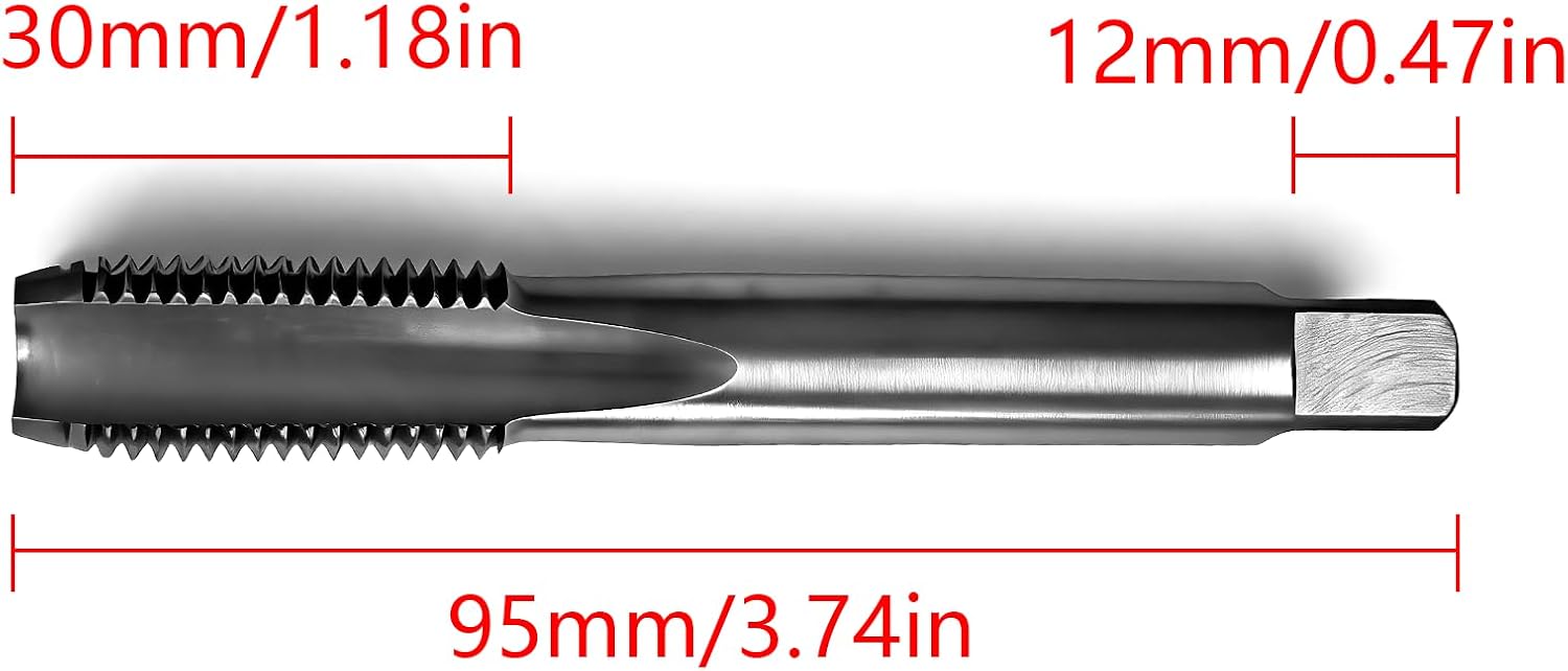 M14x1.5 Heavy Duty Metric Threading Hand Tap for Auto Repairing