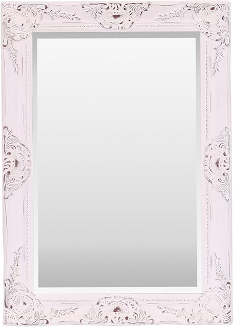 Select Mirrors Haywood Rectangle Wall Mirror (50cm x 70cm, Vintage White)