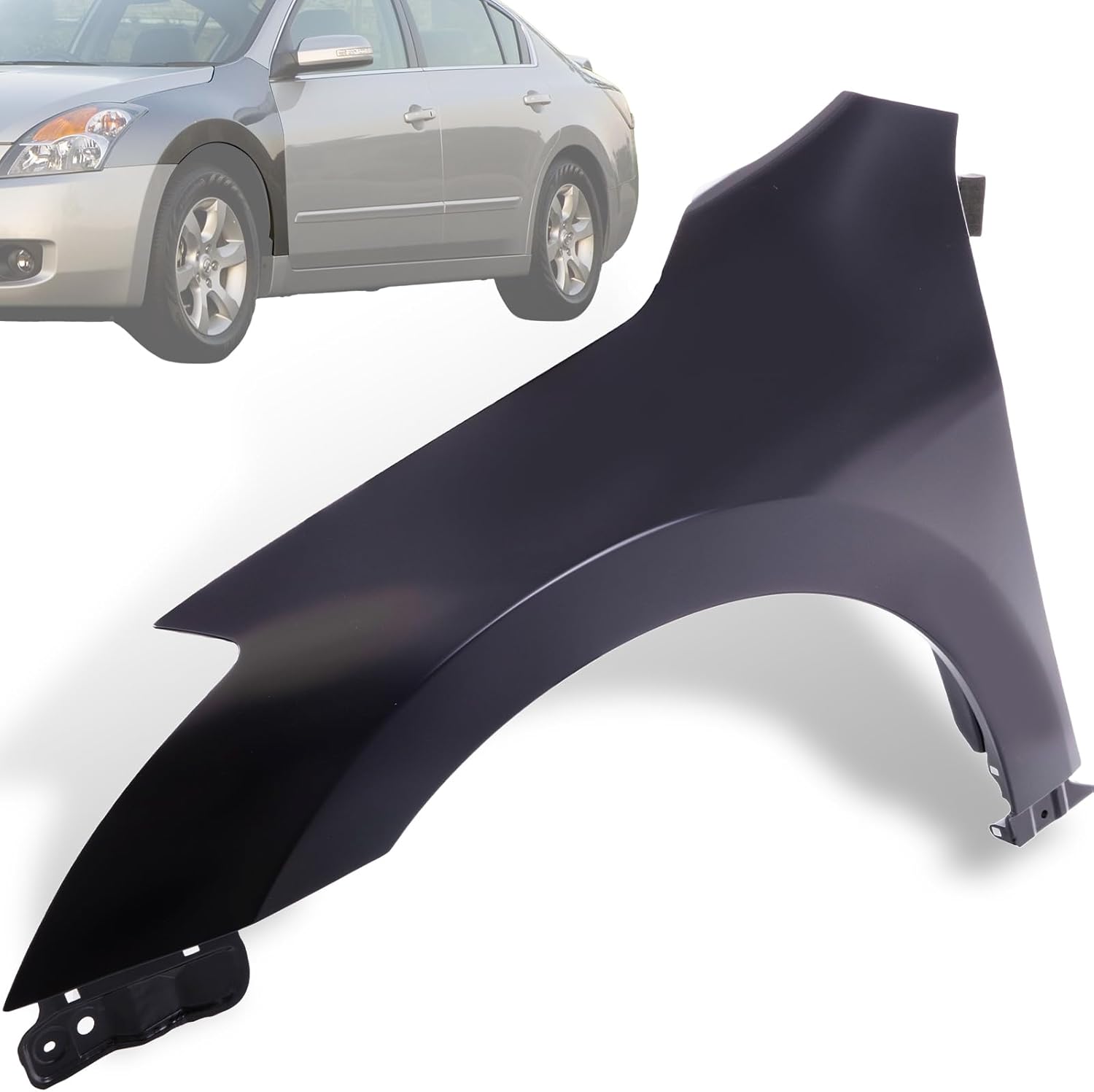 CarPartsDepot Fender Compatible With Nissan Altima 2007-2012 (Passenger Side 4 Door Sedan) CAPA Certified NI1241186 63100ZN55A