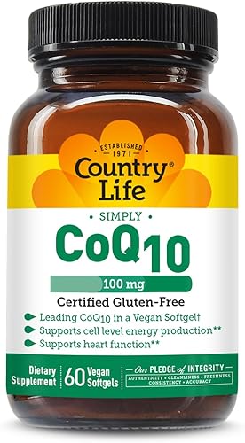Miniatura 7 de Country Life Vegan CoQ10 100 mg - 120 cápsulas blandas veganas - Apoya la producción de energía a nivel celular - Apoya la función cardíaca