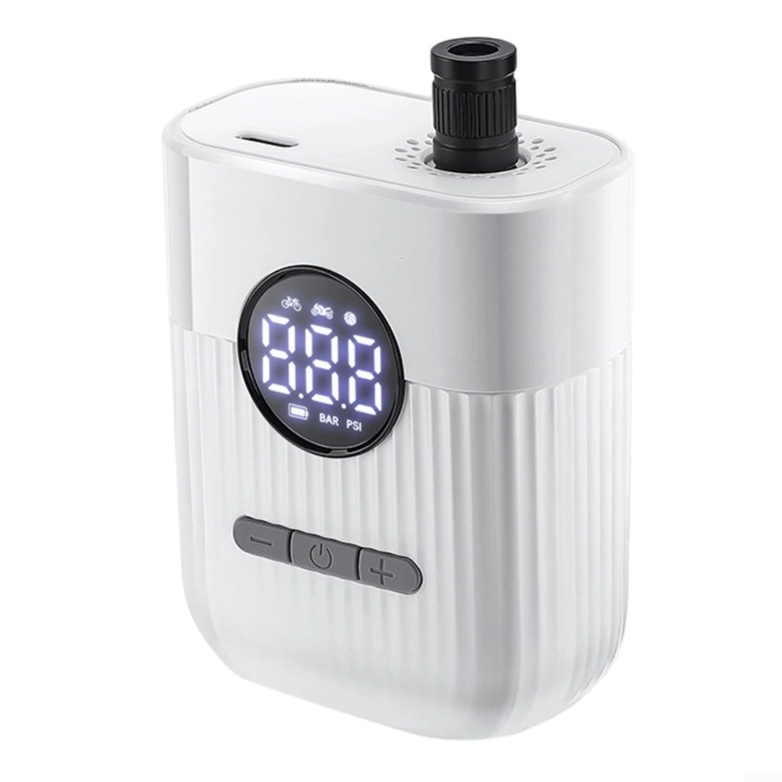 per mini pompa di aria elettrica per bici 150 PSI Gonfiaggio rapido Auto Stop Display digitale 480mAh Batteria USB-C Cordless Gonfiatore per pneumatici