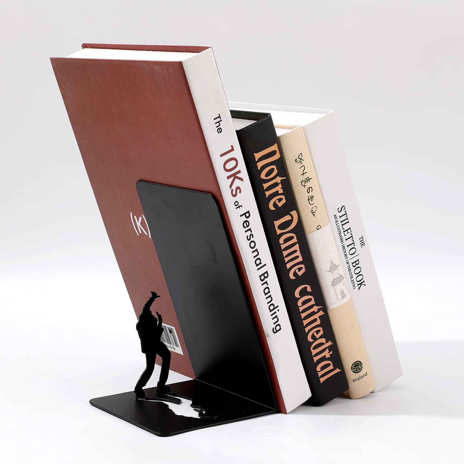 I-​TOTAL®- Supporto per Libri Simpatico in Metallo, Fermalibri Reggilibri per Scaffale Tavolo Idea Regalo (CRUSHED)