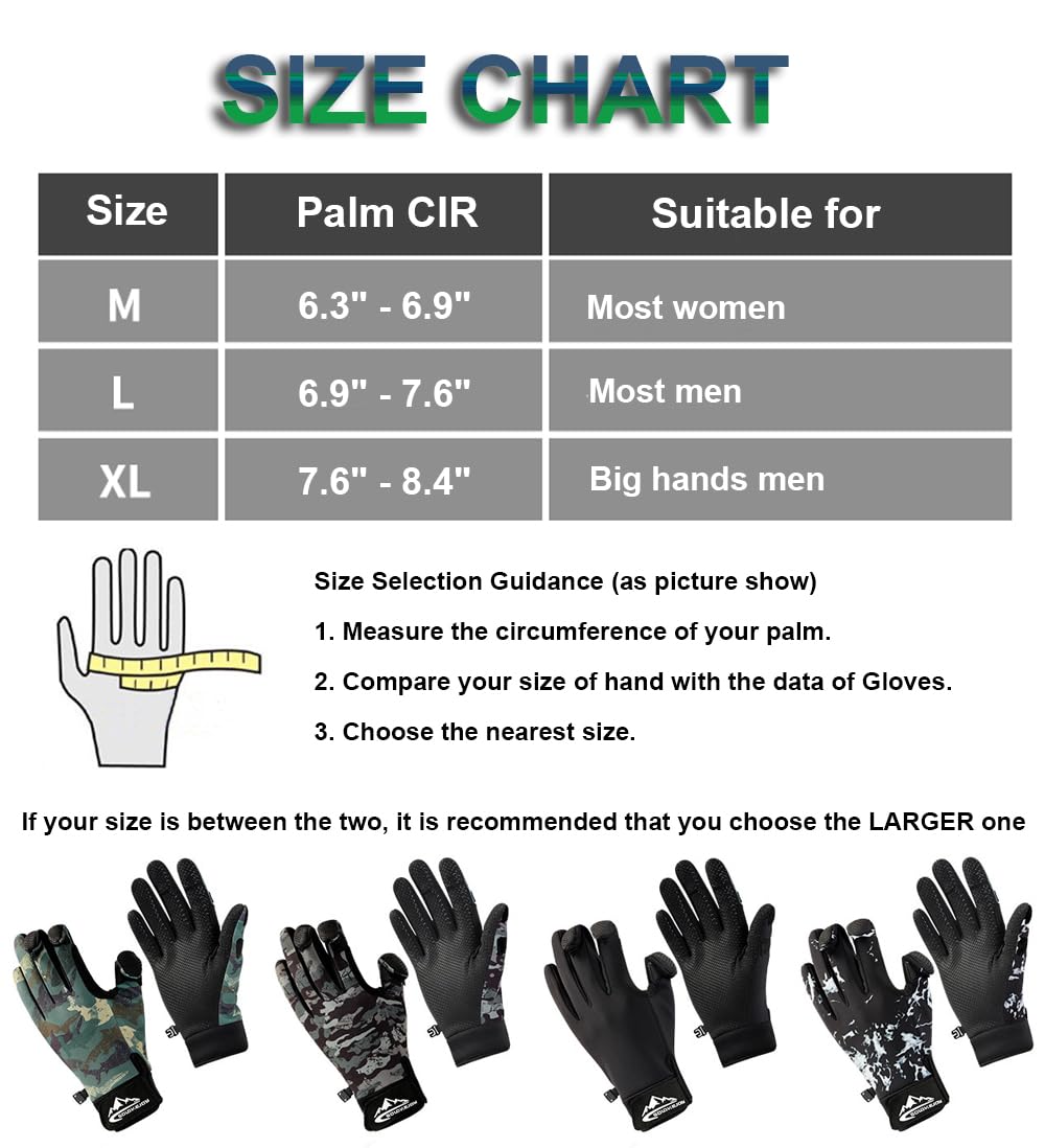 Fishing Gloves Men & Women, Ice Fishing Gear Hunting Gloves for Men Cold Weather, Kayak Gloves Fly Fishing Gear Cold Weather Hunting Gear