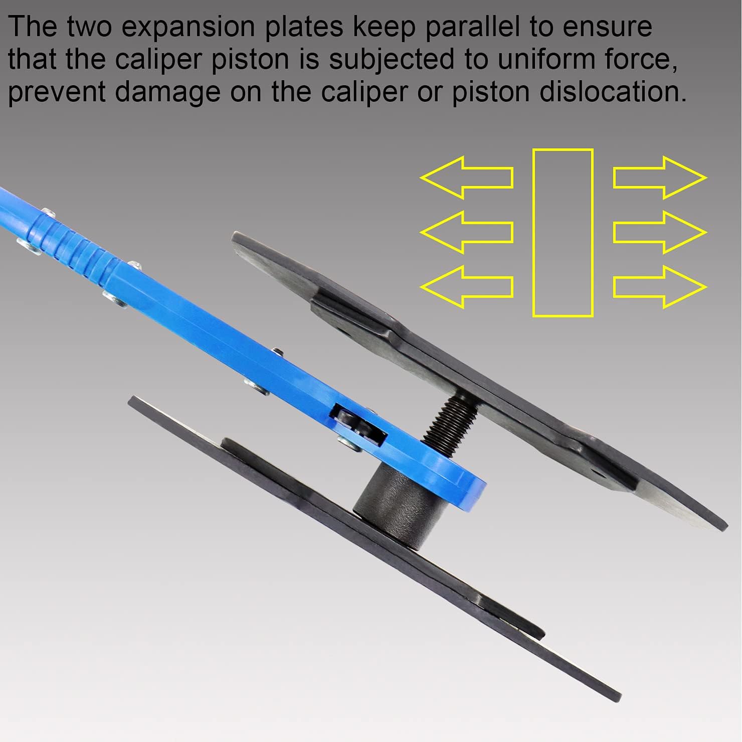 YSTOOL Brake Caliper Press Tool Car Piston Spreader Pad 360 Degree Swing Ratchet Hand Wrench Expander for Single Twin Quad Piston Disc Brake