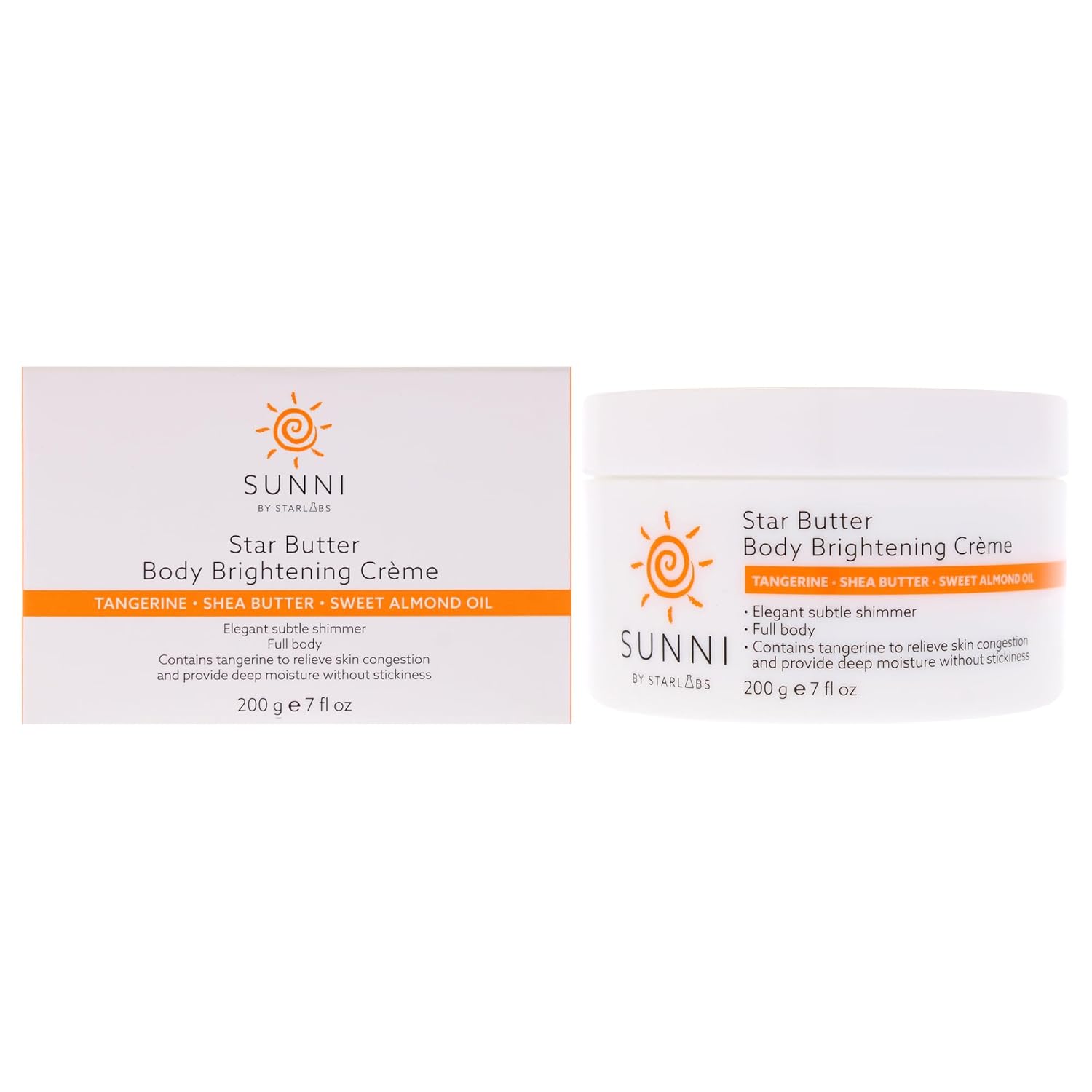 StarLabs Beauty Star Butter Body Creme - Body Lotion for Women with Tangerine Peel Oil and Shea Butter - Nourishing Lotion - 7 oz