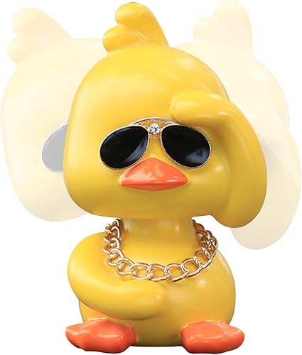 Wonuu Shaking Duck - Lindos adornos para coche, muñeco de pato amarillo para decoración de interiores