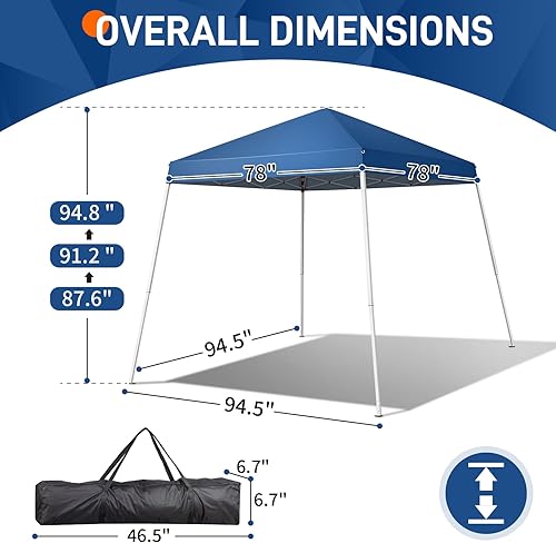 Miniatura 3 de Ez Up - Toldo desplegable de 8 x 8 pies, toldo para exteriores, sombra instantánea con bolsa de transporte, tienda de campaña comercial plegable