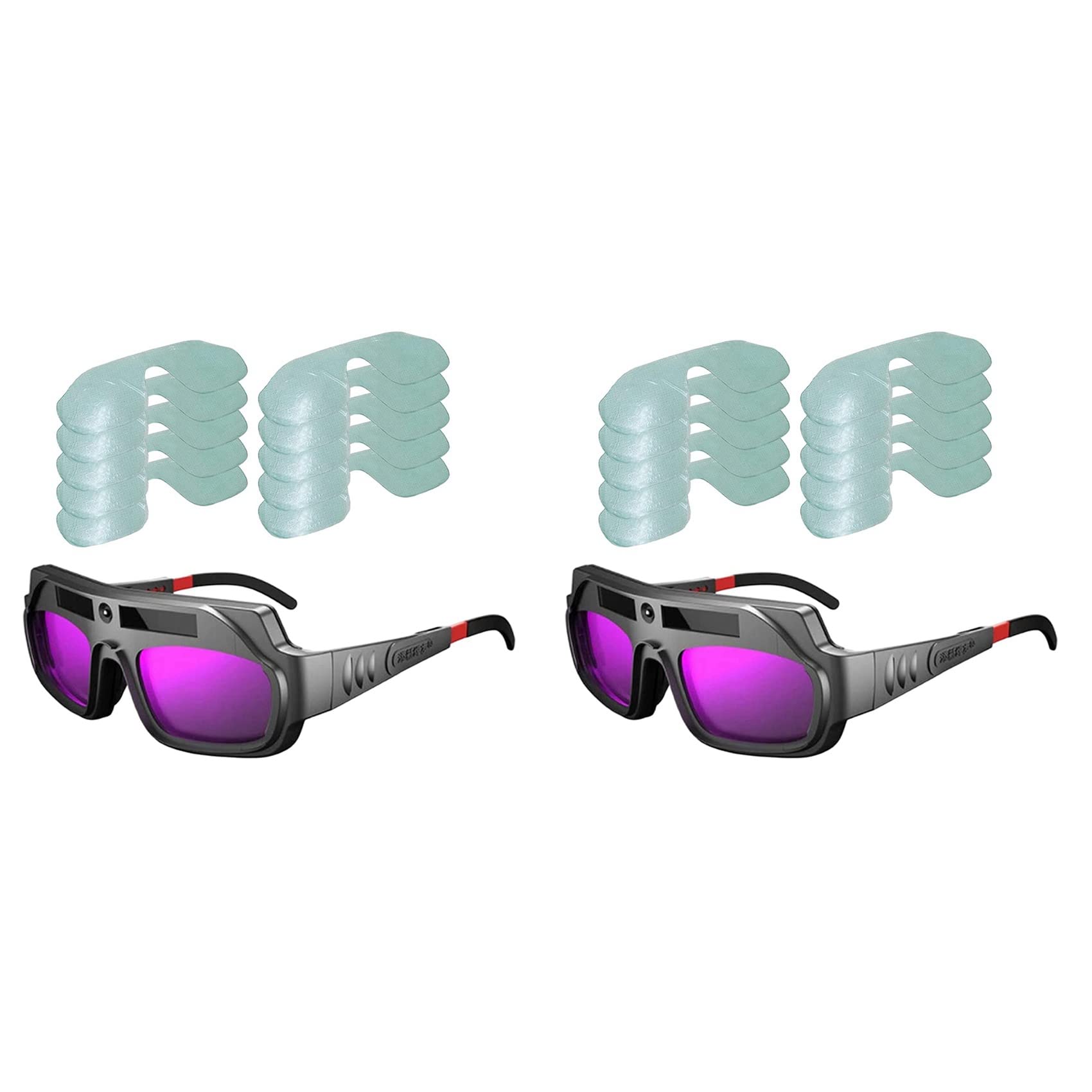 Occhiali Da Saldatura Con Oscuramento Automatico - Per Taglio Al Plasma, Con Lenti Di Ricambio, Anti-Graffio - Foto 3