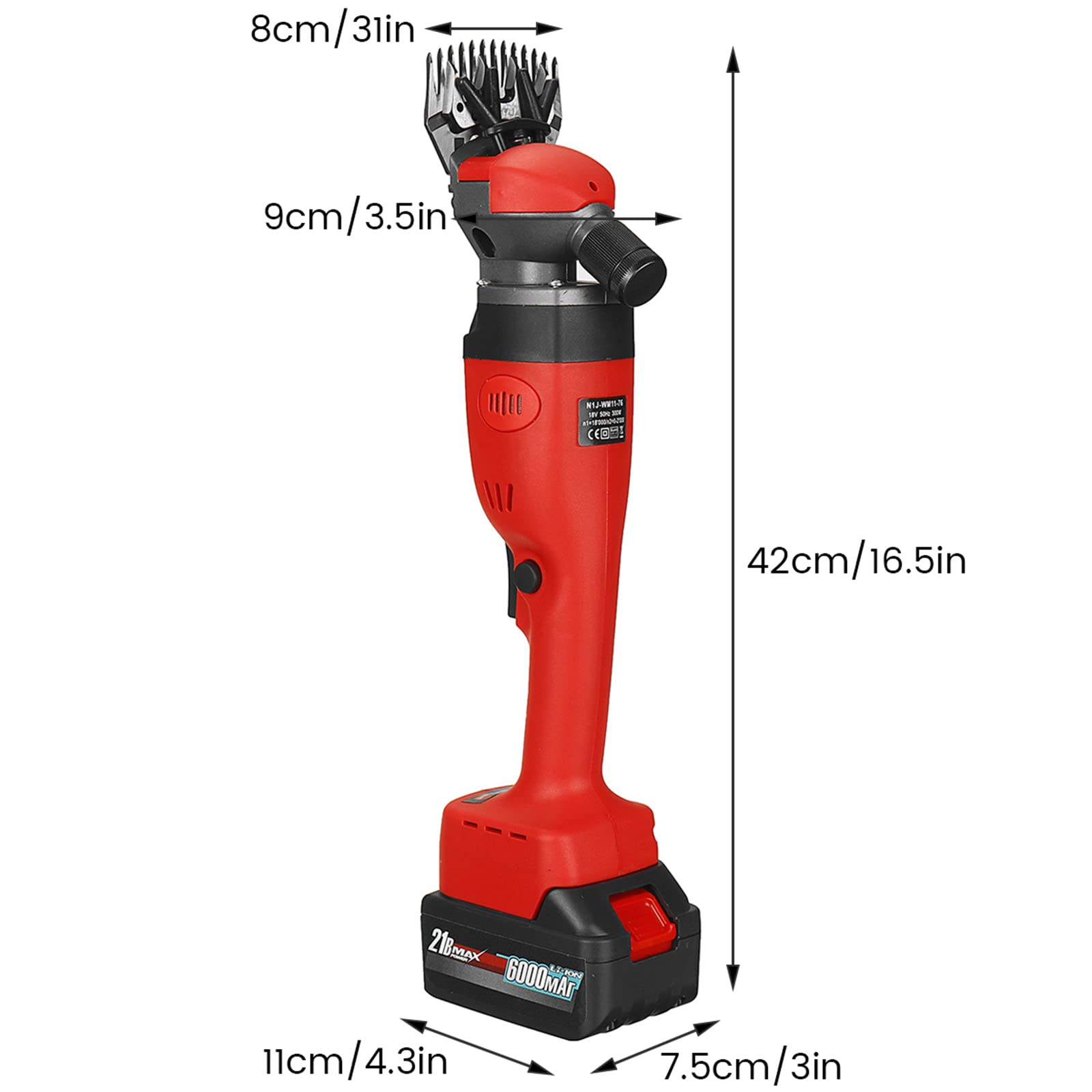 Cesoie Per Pecore Professionali Elettriche Senza Fili Da 300 W, Tosatrice Per Pecore Ricaricabile 21 V, Lana Da Barba Per Pecore, Alpaca, Capre