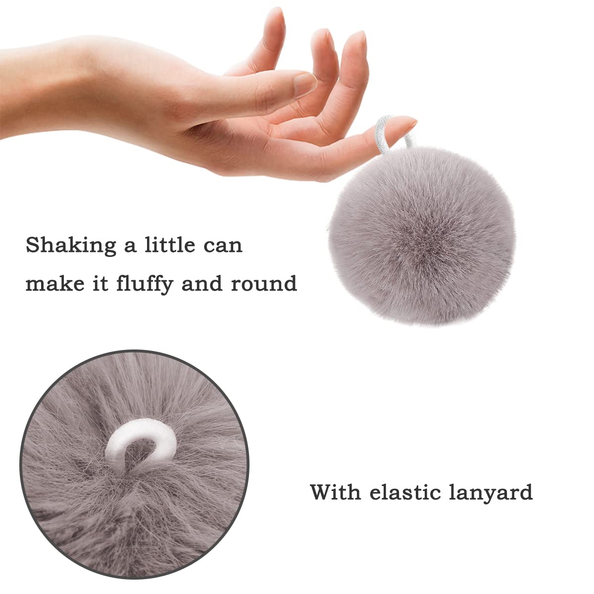 Fourrure Pom Pom Bricolage Faux Animal Boule De Fourrure Porte-clés Clé Pompon De Fourrure Fourrure Floue Pompons Chapeaux Accessoires Pour Tricoter