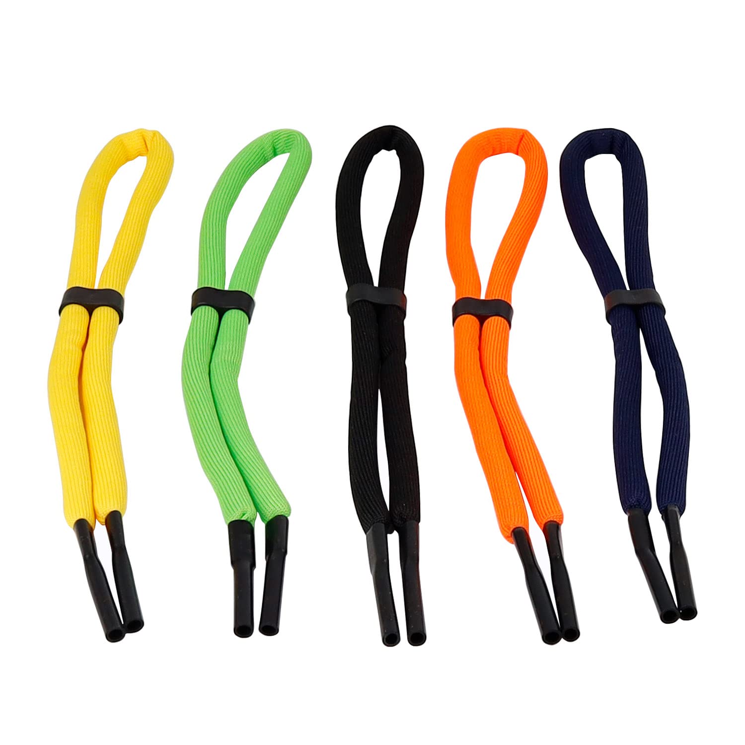 KLEHOPE Correa para Gafas Deportivas, KLEHOPE Cordón para Gafas de Sol, Ajustable, Flota en el Agua, 5 Combinaciones de Colores, Adecuado para Correr, Nadar, Surfear