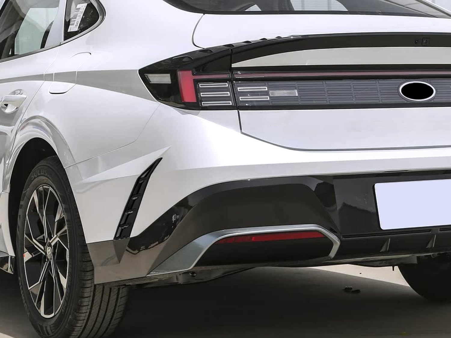 ITrims Car Accessories for Hyundai Sonata 2024 2025 2026 Exterior Rear Bumper Side Blade Fins Cover Trim Body Side Skirts Overaly Auto Styling Decoration ABS 2PCS (Glossy Black)