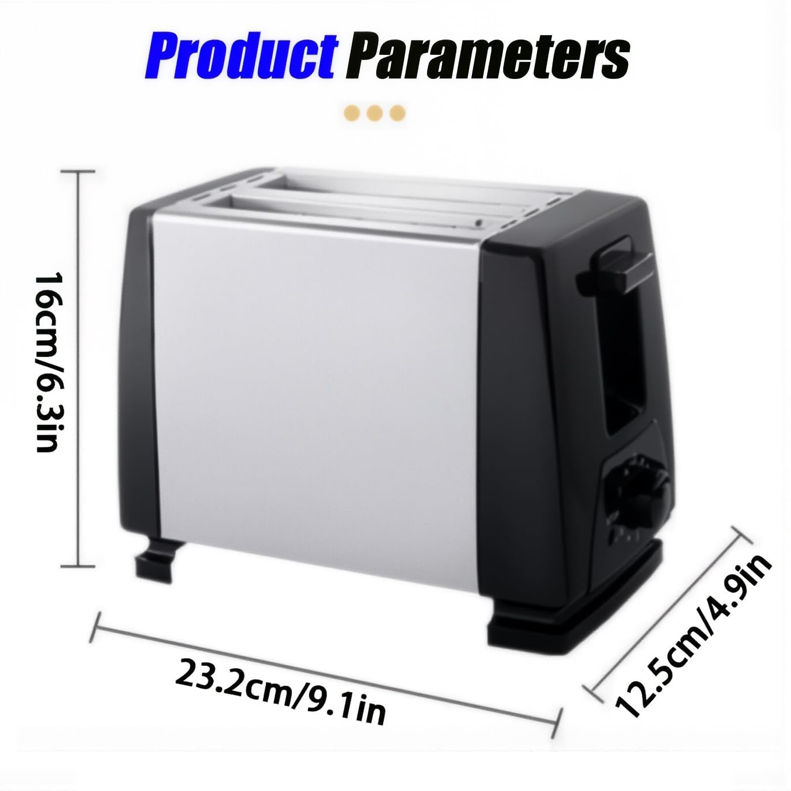 Tostadora de 2 rebanadas de 650 W, tostadora de desayuno doméstica con 6 configuraciones de sombra y bandeja para migas de pan extraíble, centrado automático, ranura para hornear ensanchada de cream