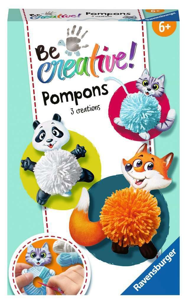 Ravensburger Be Creative 18429 - Animali con pompon fai da te per bambini dai 6 anni in su