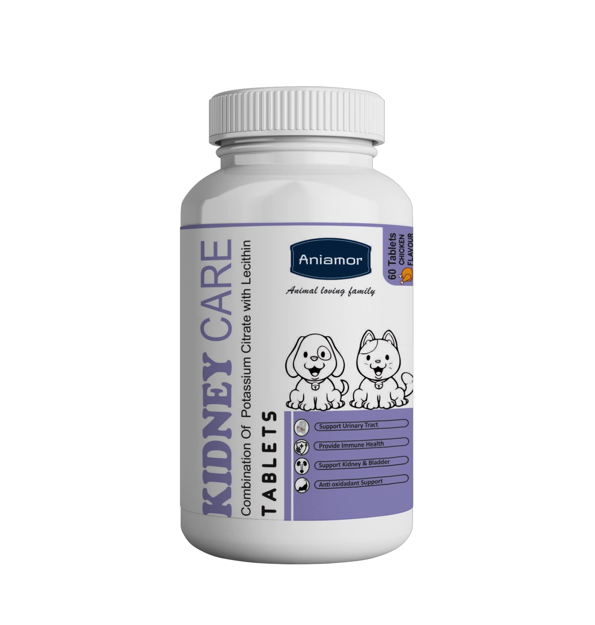 Aniamor Kidney Care Tablets for Dogs and Cats | Supports kidney and bladder| Dogs and Cats Supplement | Chicken Flavour | for All Life Stages | 60 Tablets (B0C5MF5H69) Amazon Price History, Amazon Price Tracker