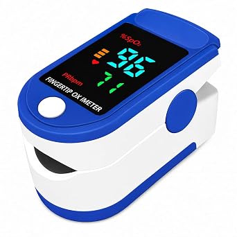 Finger Pulse Oximeter with LED Display - Family Medical Health -Finger Blood Heart Oxygen Saturation Meter Spo2 Monitor