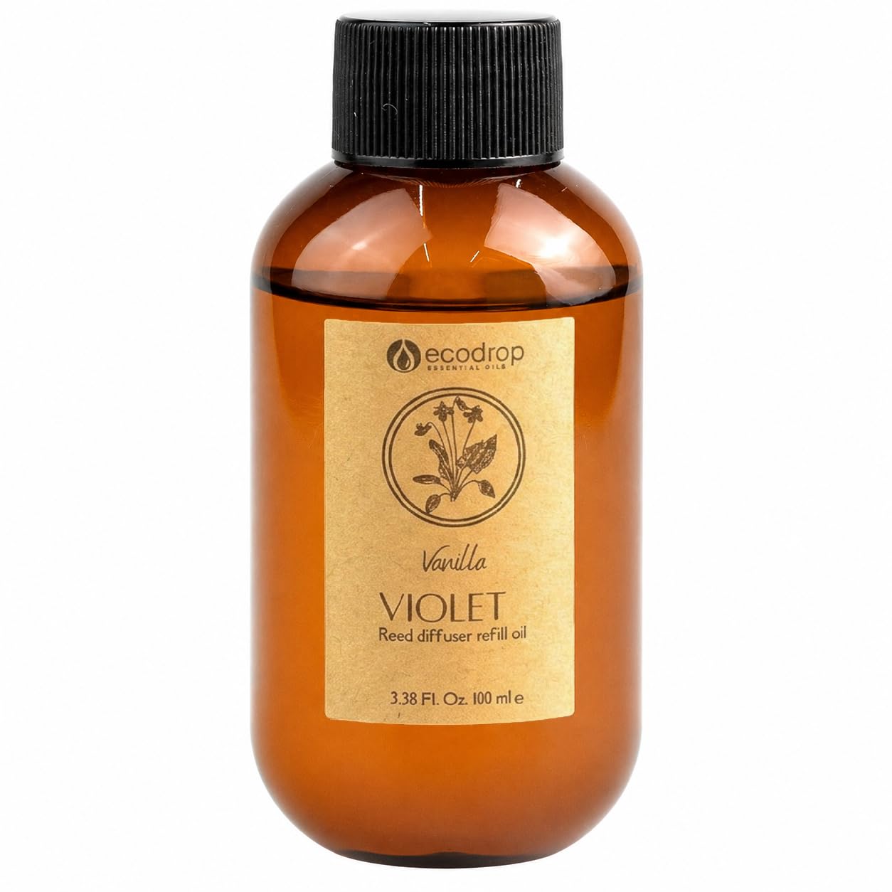 Ecodrop Vanilla Violet Reed Diffuser Refill 100ml, Home Fragrance Oil
