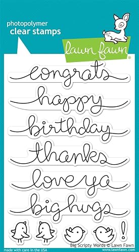 Lawn Fawn Clear Stamps - Big Scripty Words (LF1171)