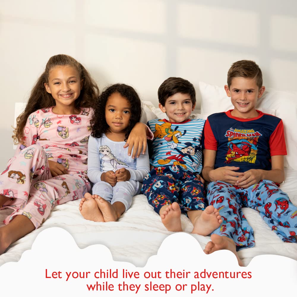 Avengers Boys' Captain America Black Panther 2-Piece Short Sleeve Long Pant Pajama Set, New Cap, 10