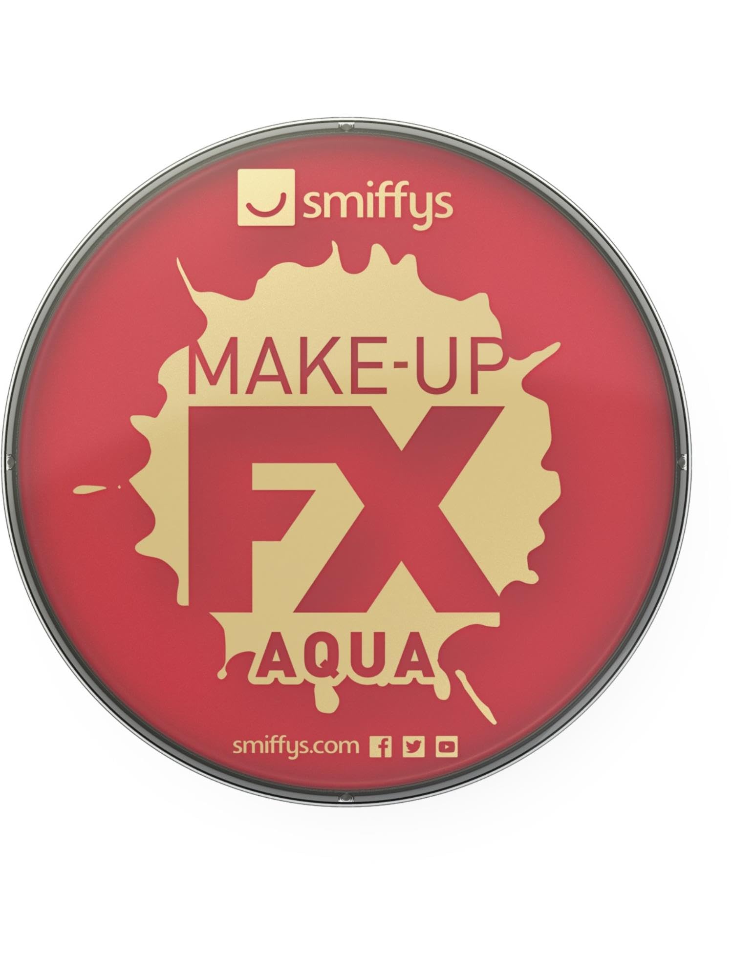Smiffy's Aqua Body And Face Paint, Water Based, Bright Red, 16Ml - Paint Fx Red - Face Paint Body Fx Red Make Up 16Ml Fancy Dress Accessory Blue,Red