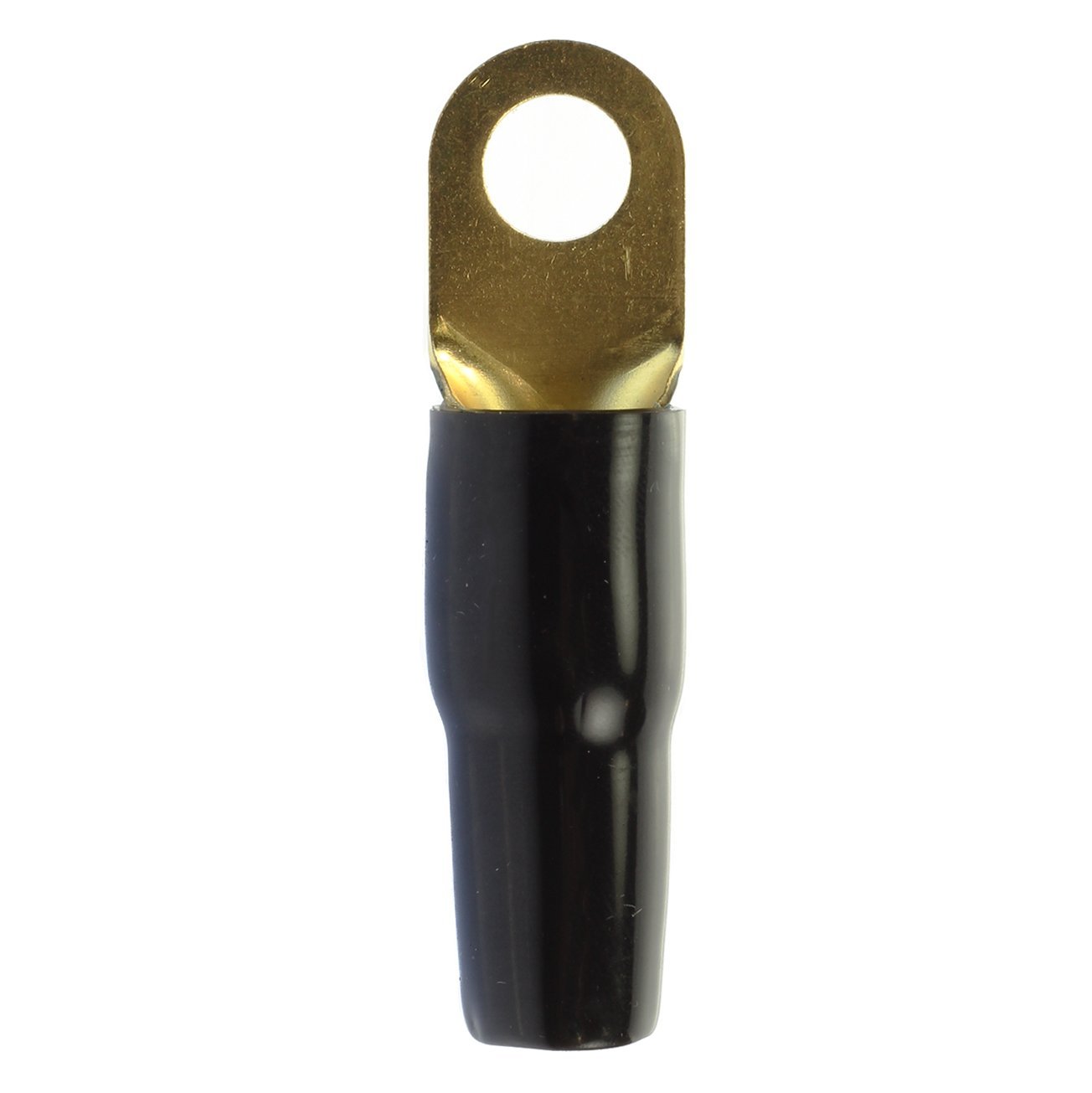 80-Pack 1/0 AWG 0 Gauge Gold Ring Terminals – 3/8" Stud With Red & Black Boots