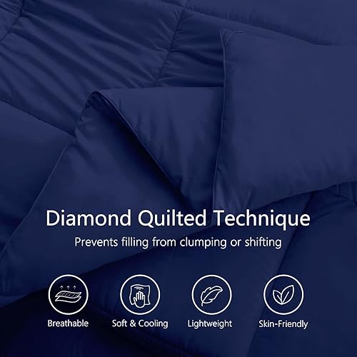 Miniatura 24 de Edredón de lujo, refrescante/suave/abrigador/de plumón alternativo en espiral 4D, 8 correas en las esquinas, para cualquier temporada/estilo Edredón