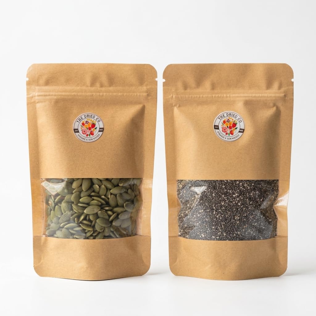 The Dried Co. Flax + Watermelon Seeds - Raw 2-in-1 Seed Blend | Non-GMO Superfood Blend Rich in Heart-Healthy Lignans, Protein | Great for Smoothies, Baking & Snacking | Pack of 2x100g (100g Each) — Amazon image 8